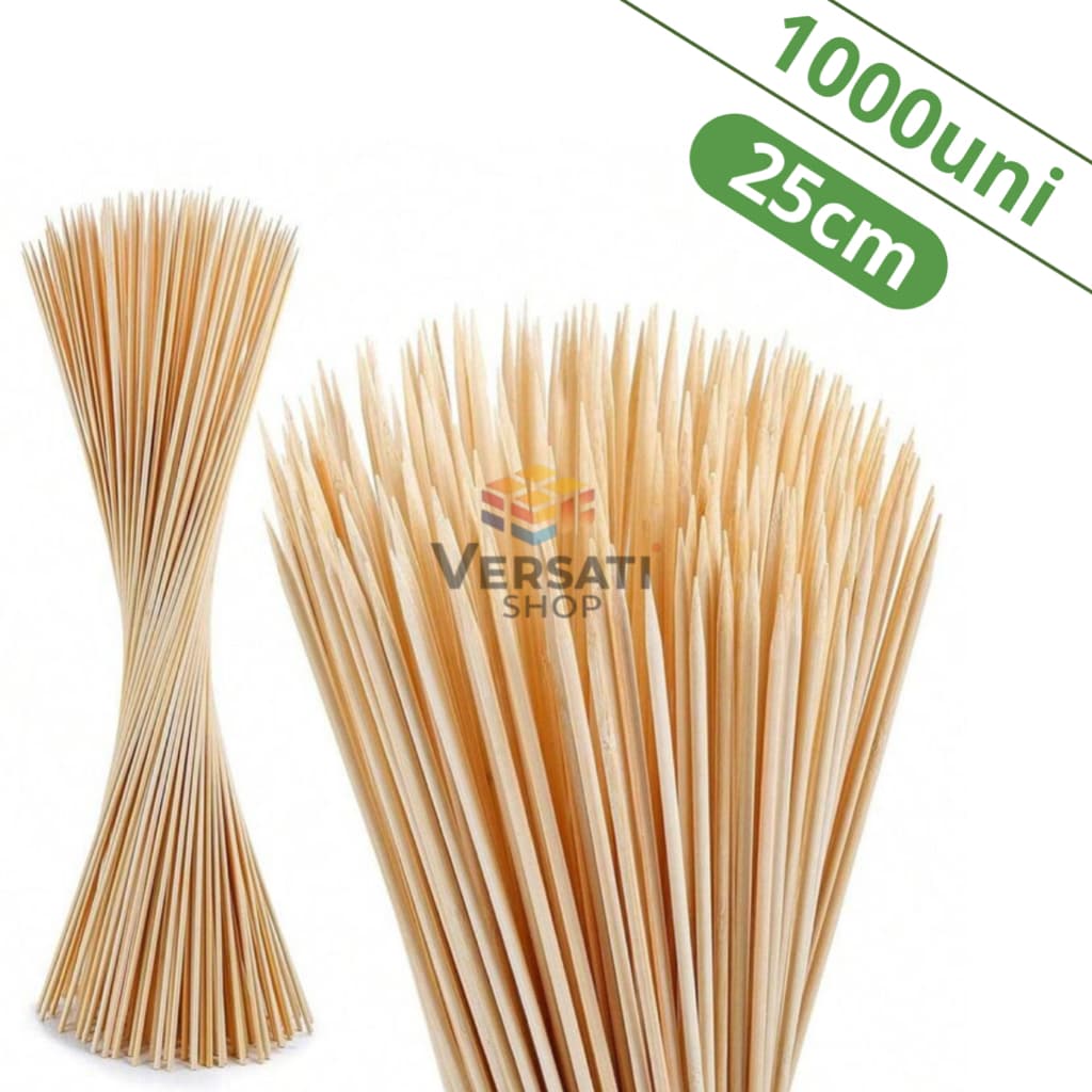 Espeto De Bambu 25cm Espetinho Para Churrasco 1000 Unidades - Natural Produtos