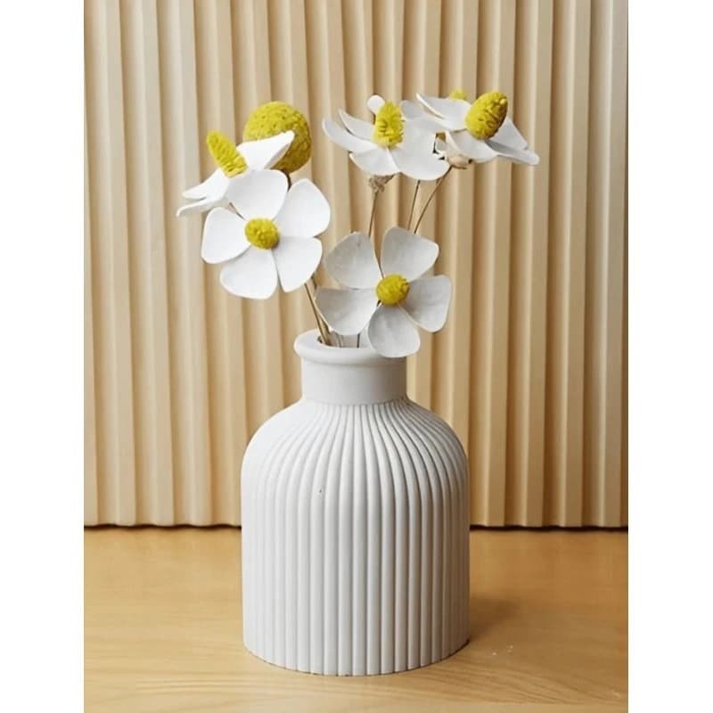 Kit 10 Vasos Decorativo Elegance 𝗕𝗿𝗮𝗻𝗰𝗼 9,5 Cm