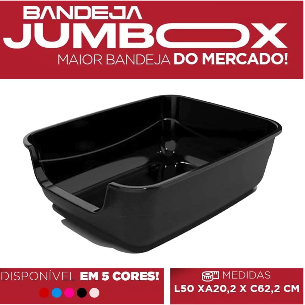 Caixa de Areia para gatos bandeja pet Jumbox Pet Injet A maior do Mercado