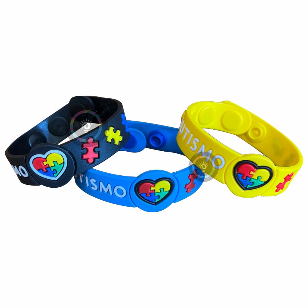 Pulseira de Identificação Autismo Autista Infantil Silicone