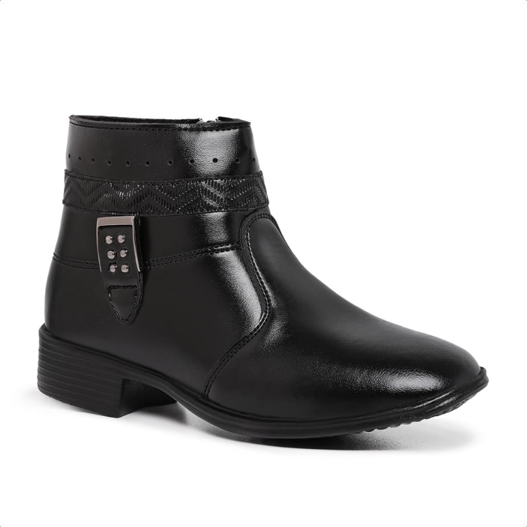 Bota Cano Curto Feminino Fashion Exclusiva Confortável Preto e Café