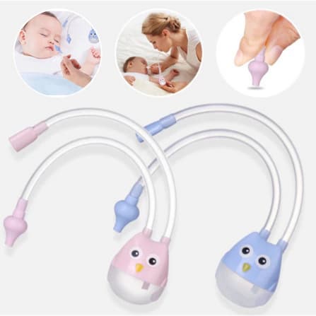 Aspirador Nasal para Bebe Infantil Sugador de Meleca e Catarro Higiene Bebê Coruja