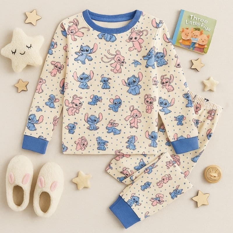 Pijama infantil stitch calça e blusa menina - Tam. 1, 2 e 3