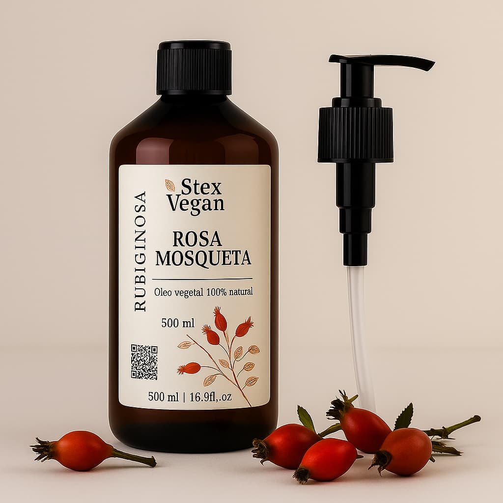 Óleo Vegetal de Rosa Mosqueta Rubiginosa 100% Puro Stex Vegan 500mL - Extração a Frio do Chile