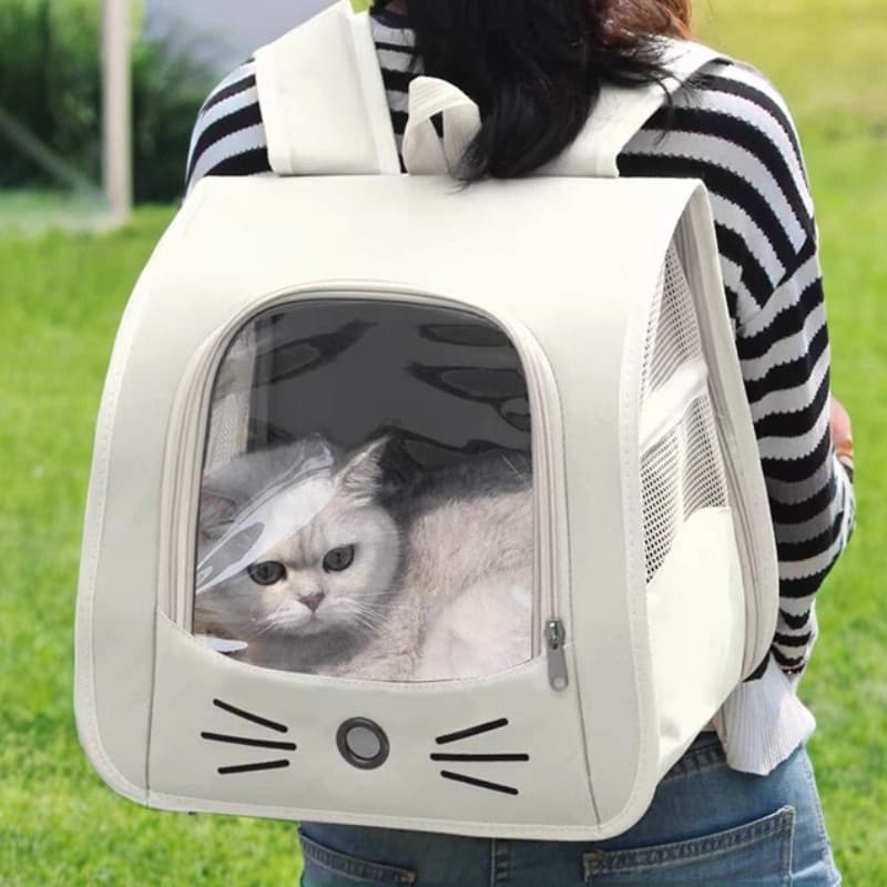 Mochila de Luxo para Transporte de Pets - Viagem de Avião, Cachorros e Gatos Ventilação