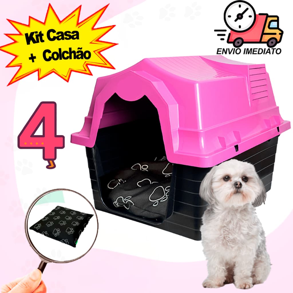 Casinha Nº4 Cachorros Médio Porte 2 em 1 Colchonete Cama cachorro