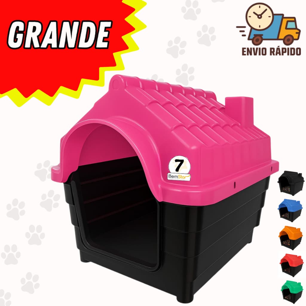 Casinha Cachorro Plástica Desmontável N7 Grande Porte Grande
