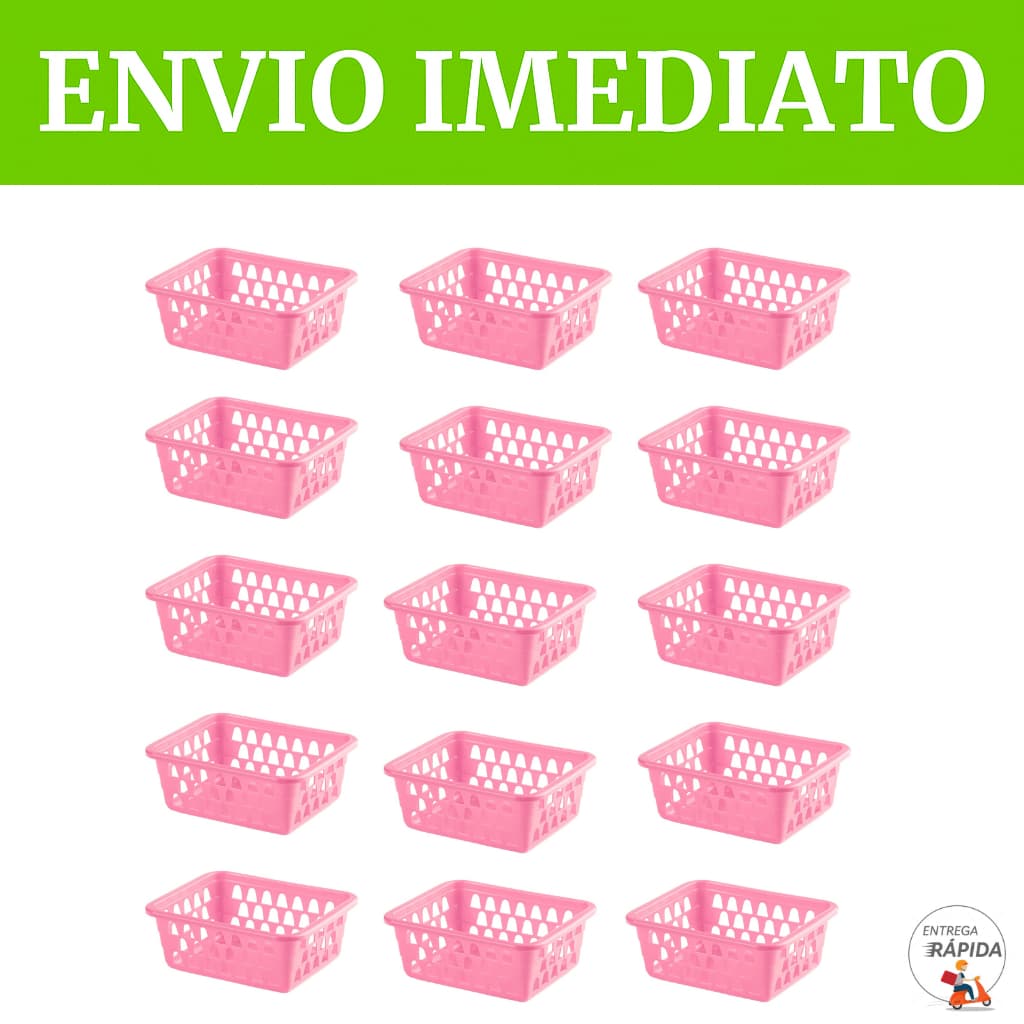 KIT CESTO ORGANIZADOR 3-5-10-12-15 - CESTINHO MULTIUSO GAVETA ARMARIO LOJA LABORATORIO