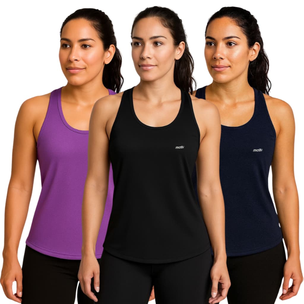 Kit 3 Regata Blusa Feminina DryFit Academia Treino Corrida Fitness Esportiva