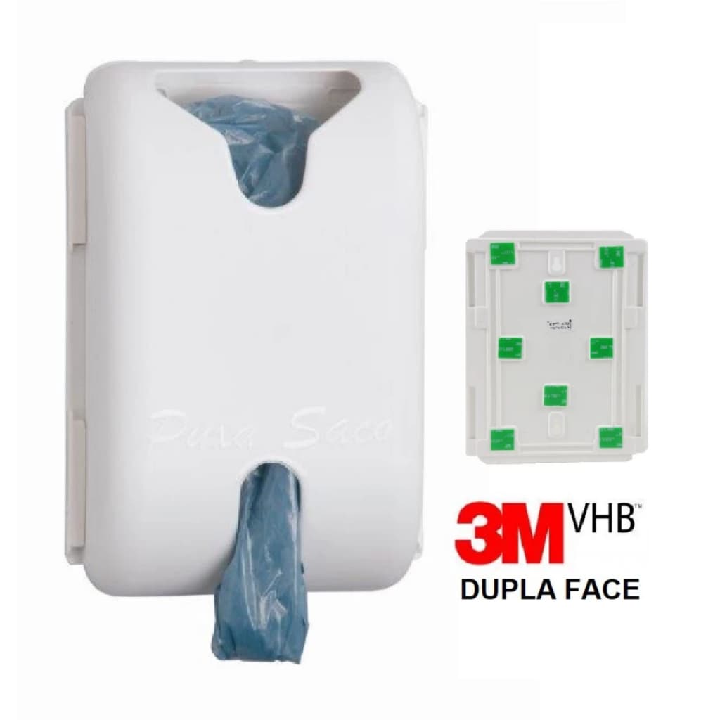 Puxa Saco Dispenser para Sacolas Plásticas com fixação adesiva 3M com Várias cores