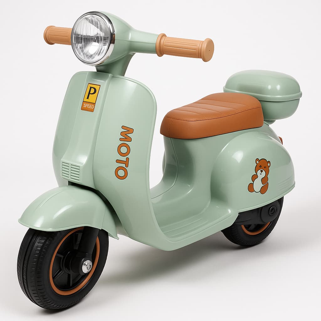 Triciclo Infantil 6v Elétrico Pimpi Flash Wheels com Acelerador Luz Som e Bagageiro Traseiro