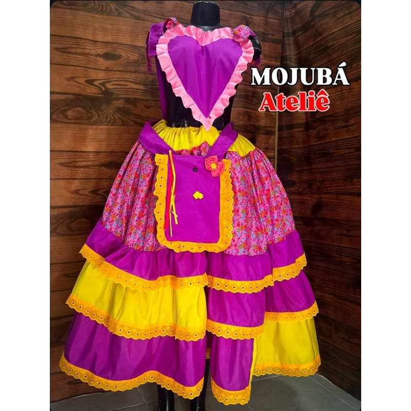 ROUPA DE ERÊ - JARDINEIRA - CORAÇÃO ♥️