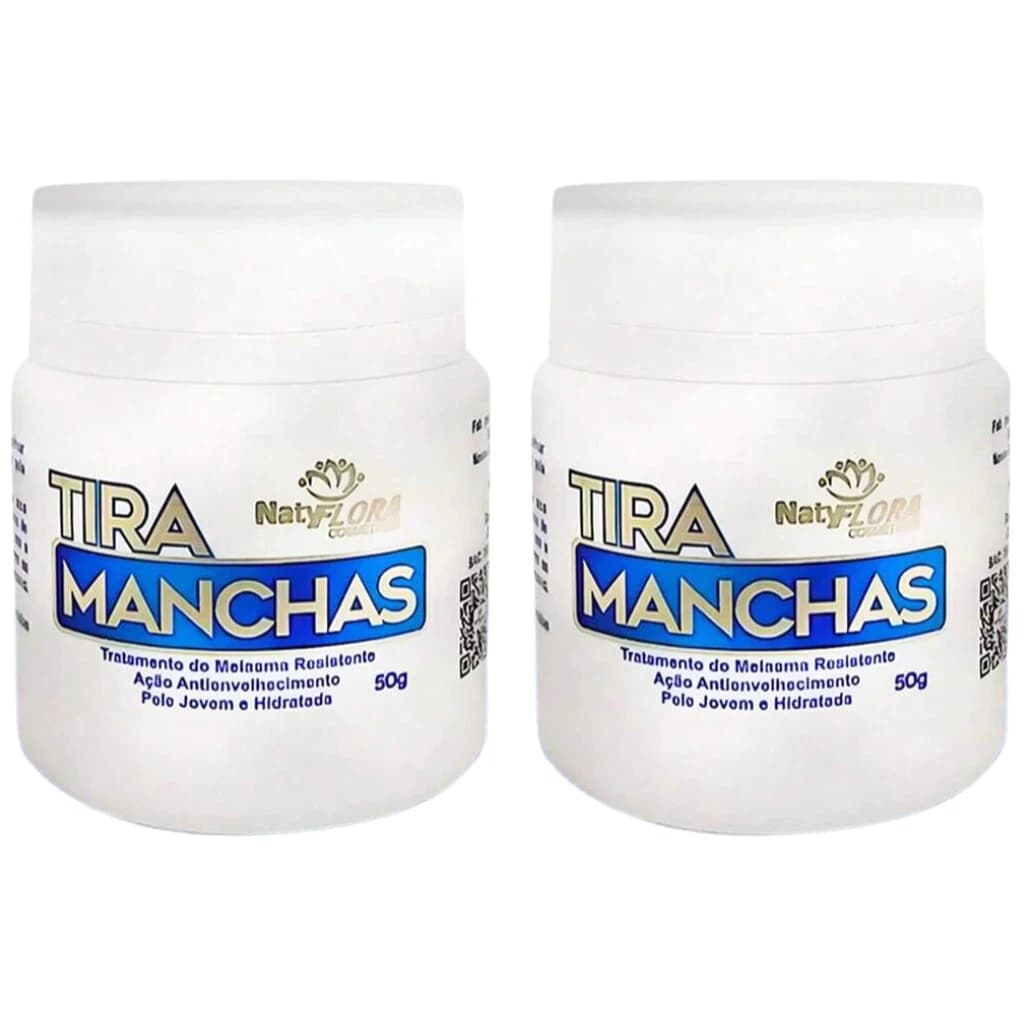 Kit 2 Pomada Tira Manchas Natyflora Combate Melasma, Ação Hidratante, Anti Envelhecimento - 50g cada