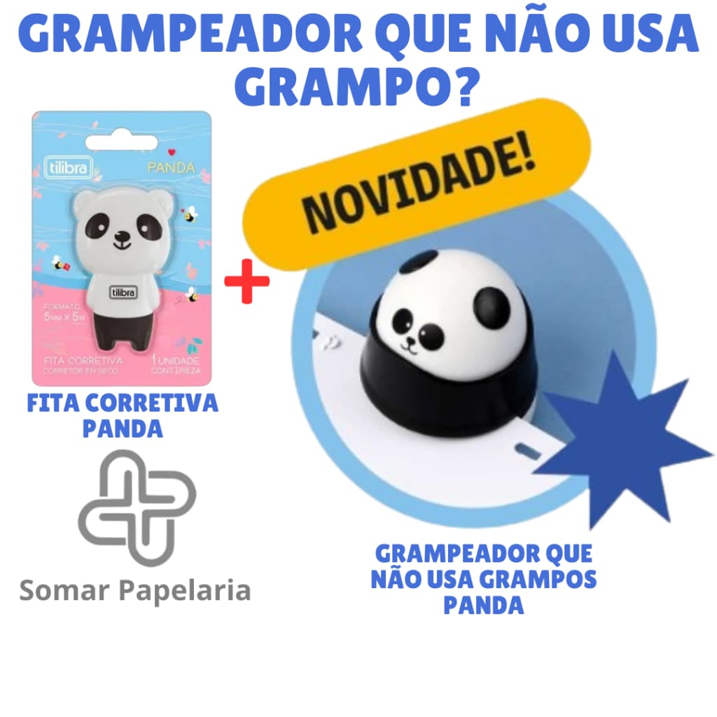 Grampeador Panda que não usa grampo?