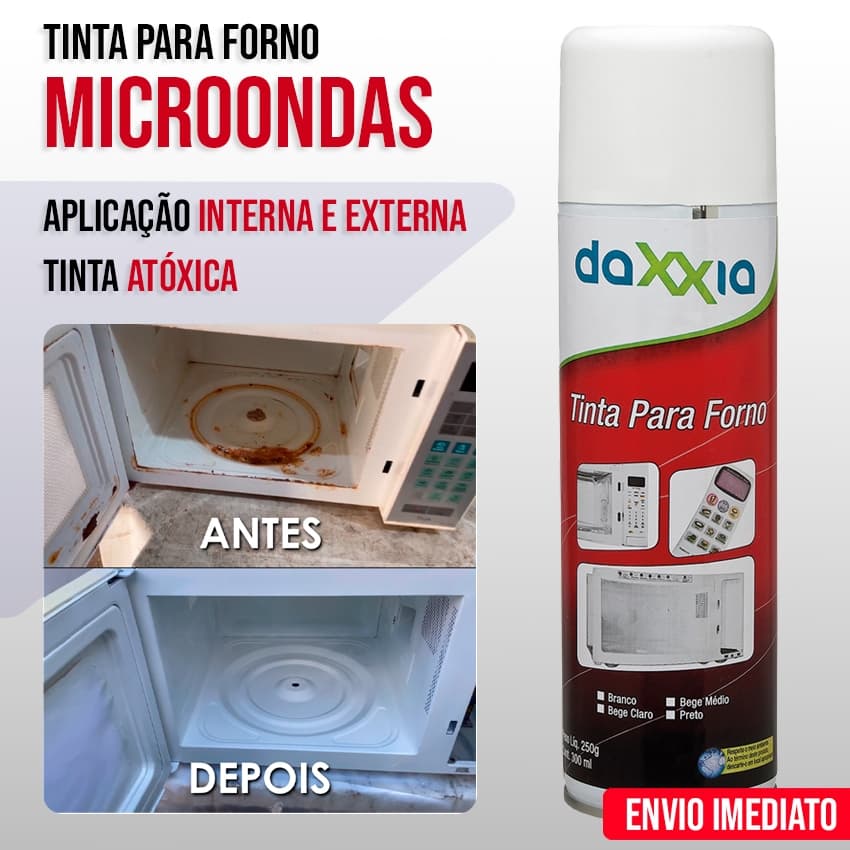 Tinta de Microondas para Pintura Interna e Externa Cor BRANCA 300ml Daxxia - ENVIO IMEDIATO
