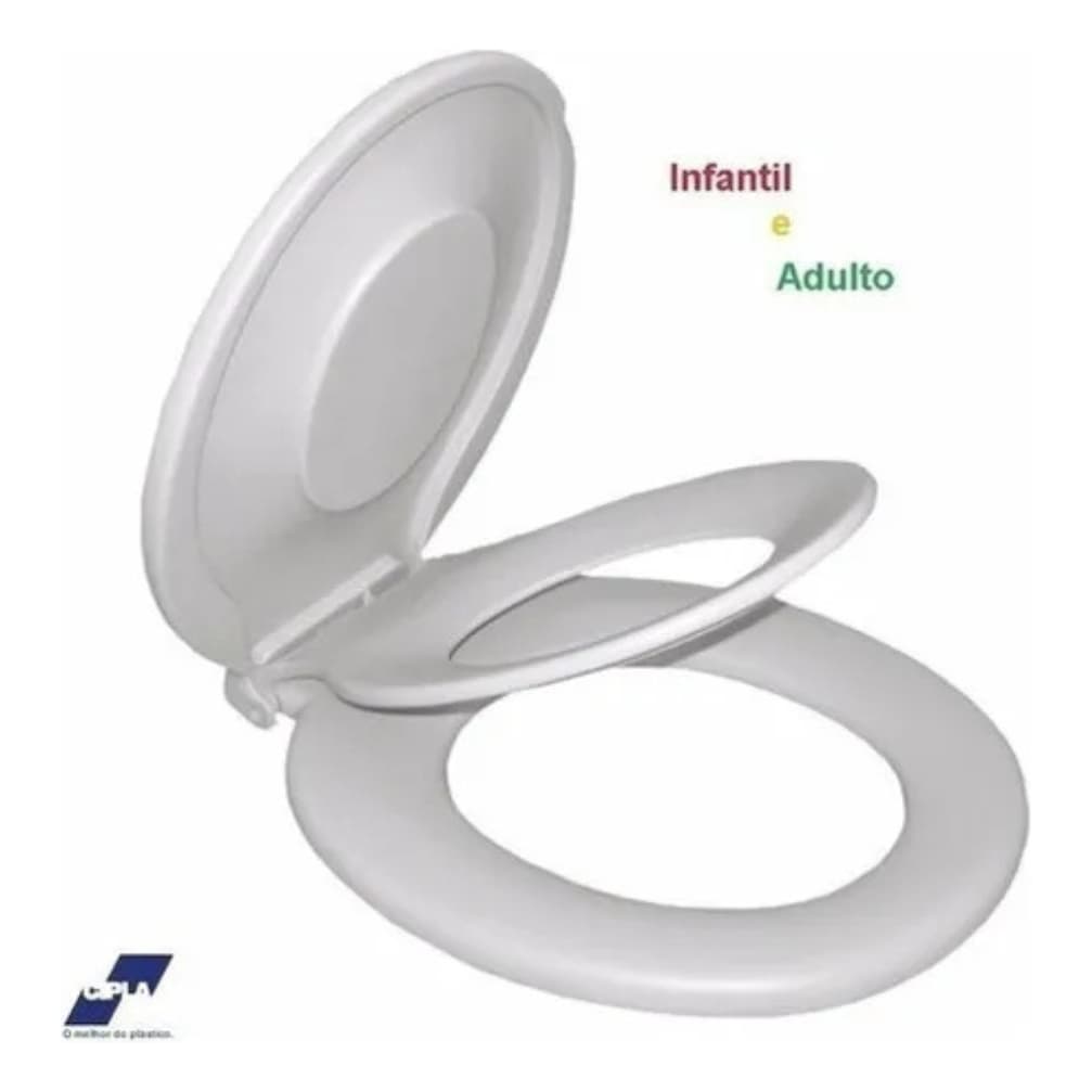 Assento Sanitário 2 em 1 Family Universal Branco Infantil e Adulto