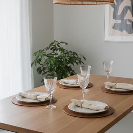 Souplat Redondo Caramelo Dupla-Face Mesa De Jantar Jogo Americano