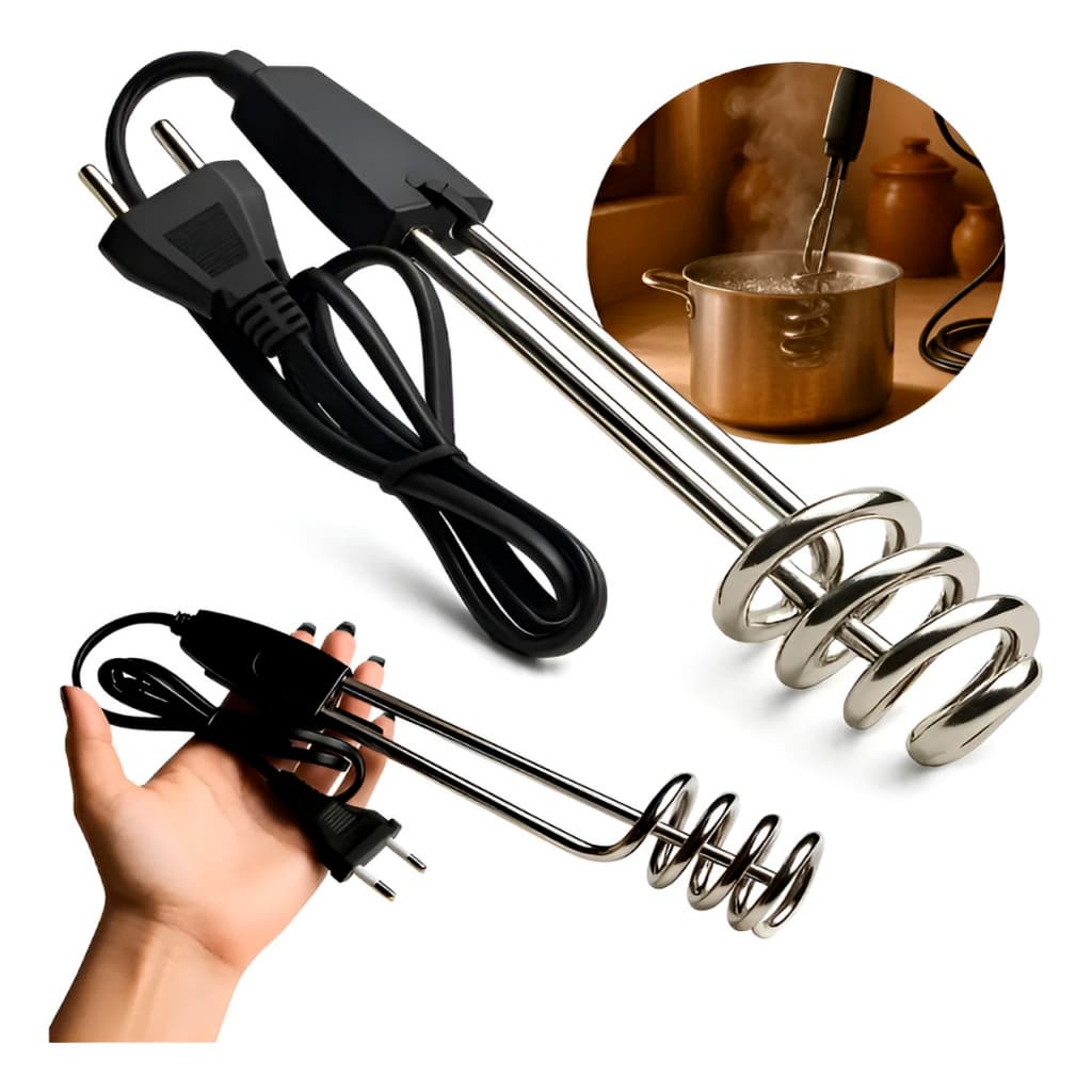 Aquecedor Ebulidor Água Portátil Rabo Quente Elétrico Esquenta Rápido Turbo 500W linha Premium Top