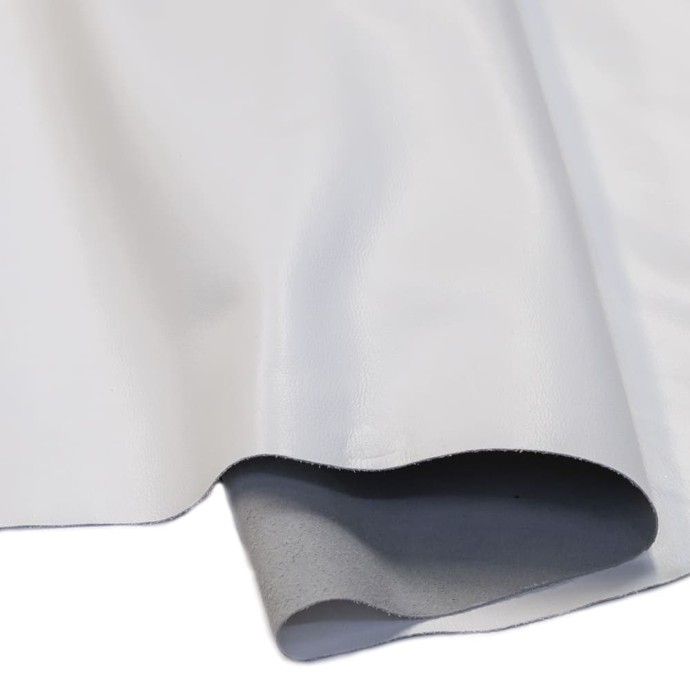 Painel de Couro Legítimo Tipo Fly 25x50cm – Placa Natural e Macia - Retalho 10/12 linhas - Cor: Branco