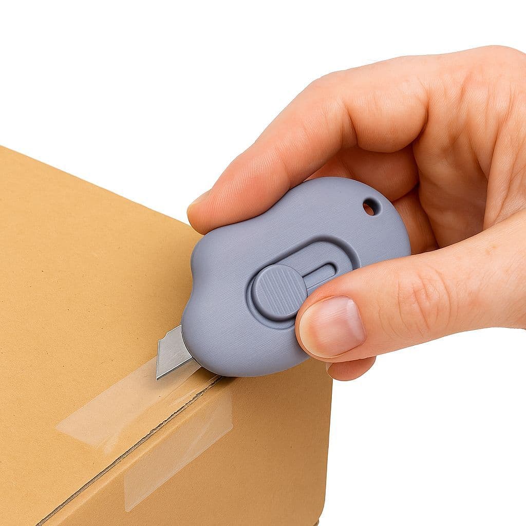 Mini Estilete Nuvem Cortador Papelaria Lâmina Retrátil