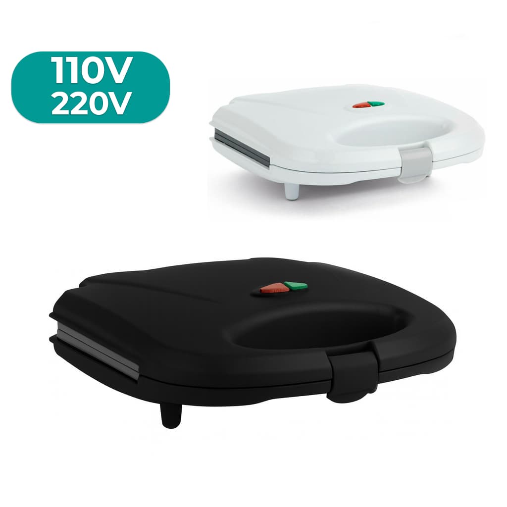 Sanduicheira Elétrica e Grill Família 2 em 1 - Inox antiaderente - 750W Oliver Home