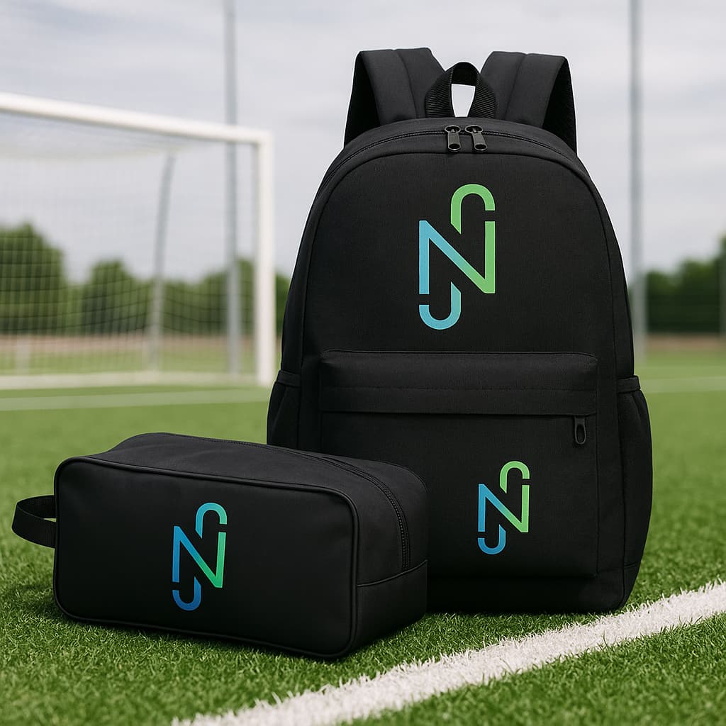 Kit Bolsa Mochila + Necessaire Porta Chuteira Neymar Organizadora Futebol