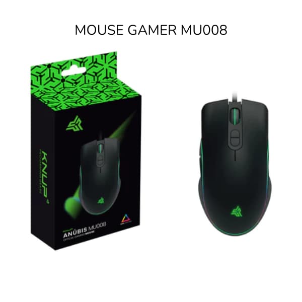 Mouse Gamer MU008 – Agilidade, design iluminado e desempenho garantido!