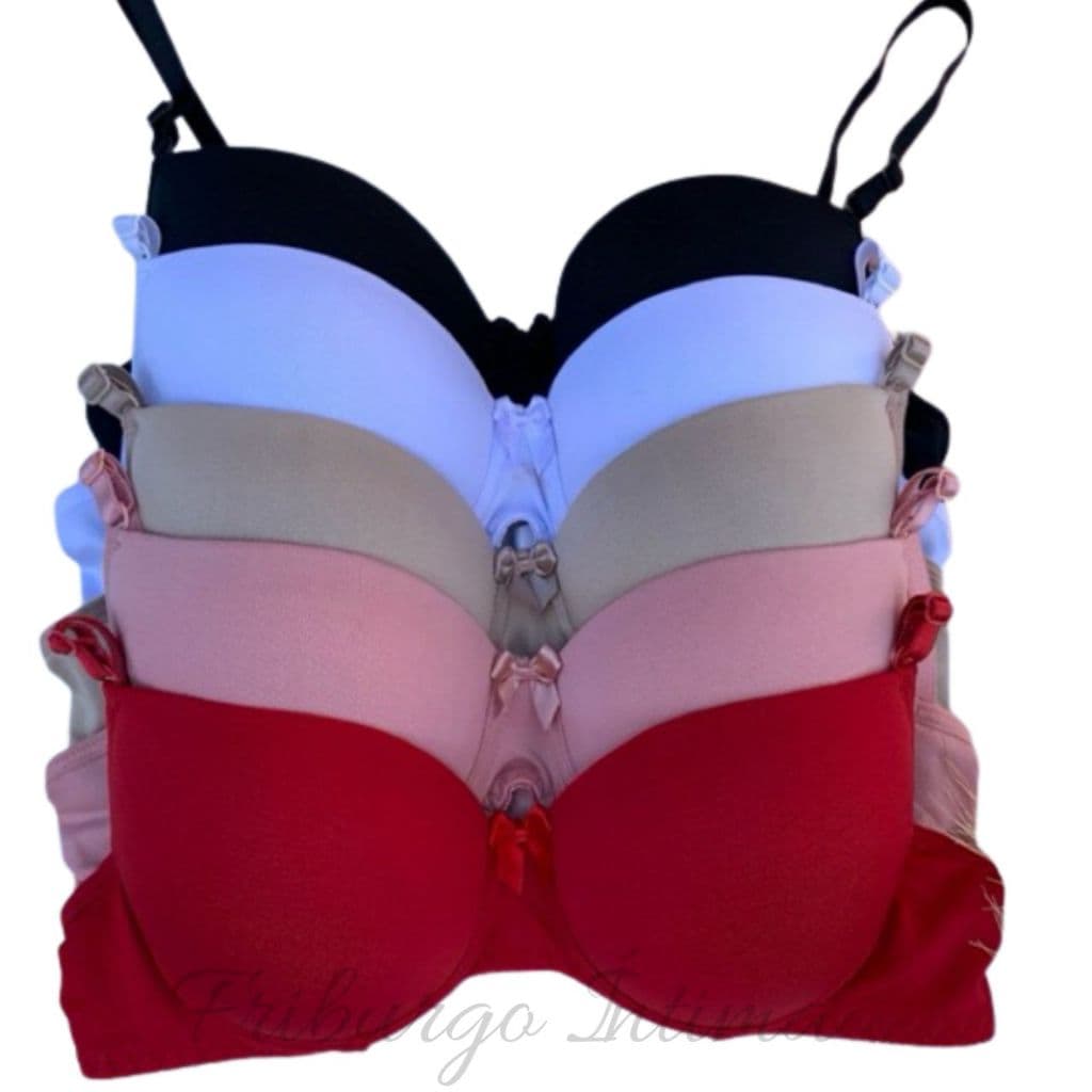 3 Sutiã Básico de Microfibra Com Bojo do P ao GG PROMOÇÃO