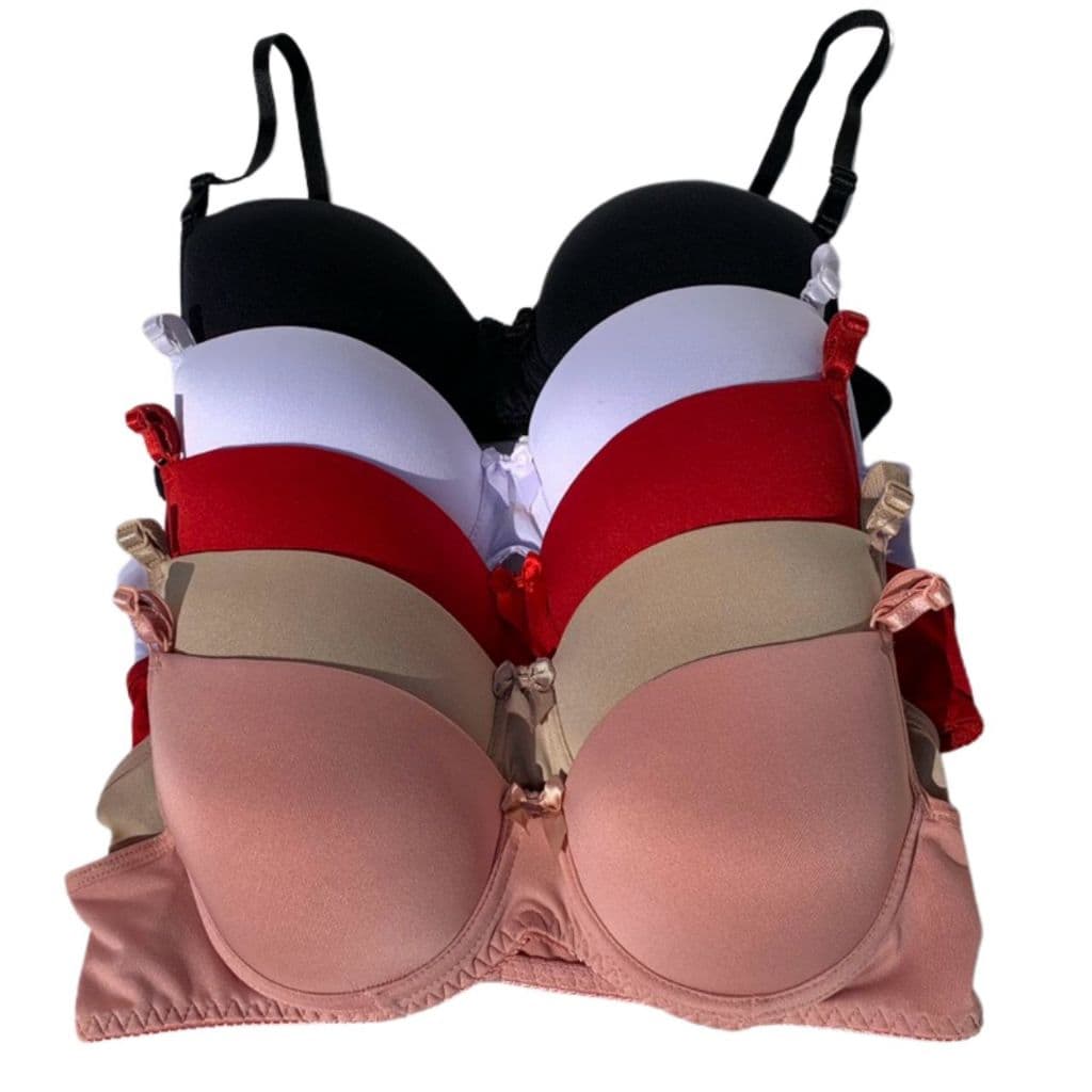 Kit 4 Sutiã Básico Com Bojo Do P Ao Gg Direto da Fábrica