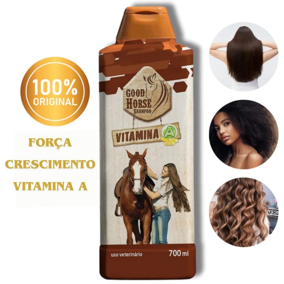 Shampoo Good Horse Crescimento 700ml Cavalo Gold Kit Original