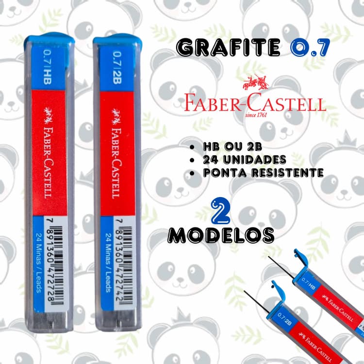 Grafite 0.7 mm HB ou 2B com 24 Minas | Faber Castell