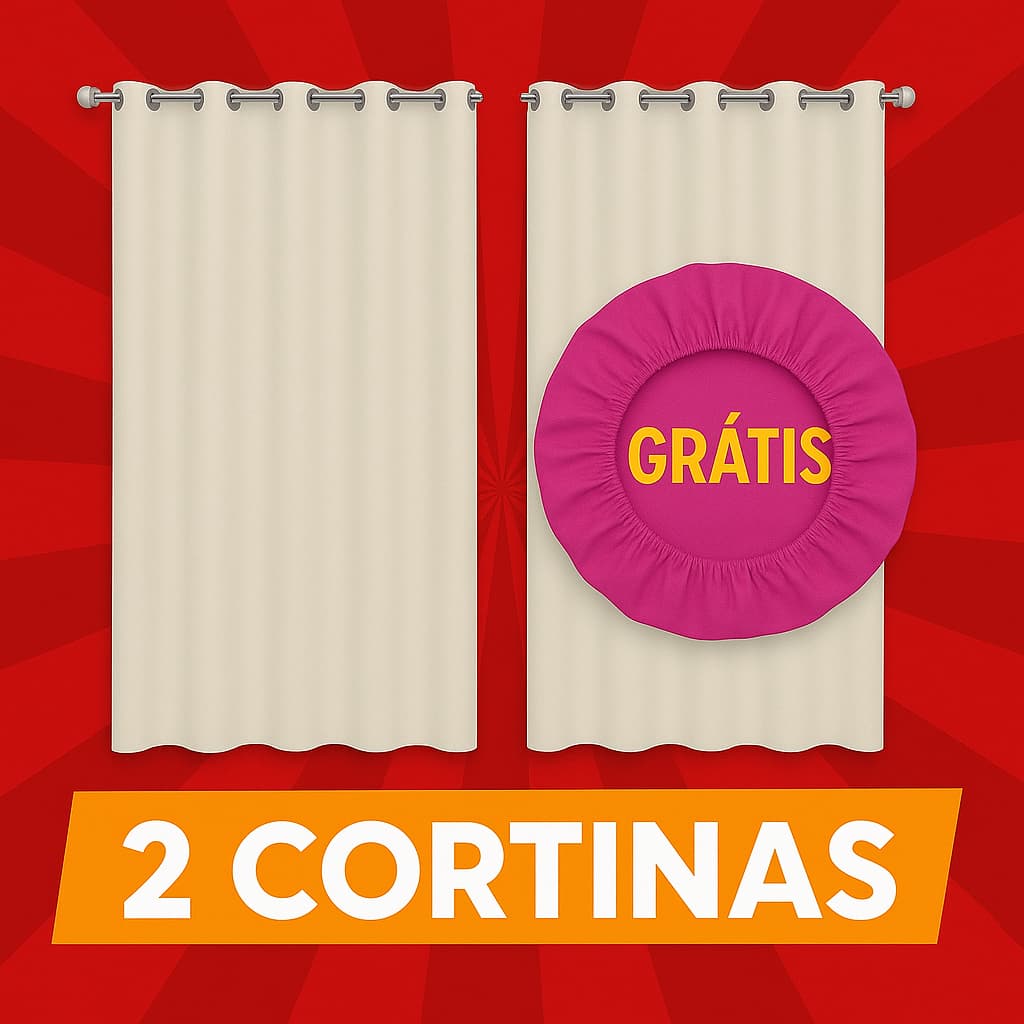 Kit 2 Cortina de Box Banheiro Luxo Poliéster Lavável Bege com Ganchos Impermeável 138x198cm Antimofo