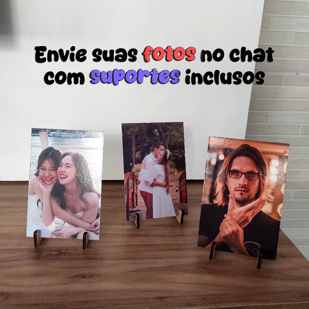 Kit quadros personalizados com suporte placa decorativa enfeite estante sala mesa decoração