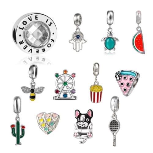 Charm Berloque Separador Aço Inox Premium Alta Durabilidade Compatibilidade Universal Estilo Europeu