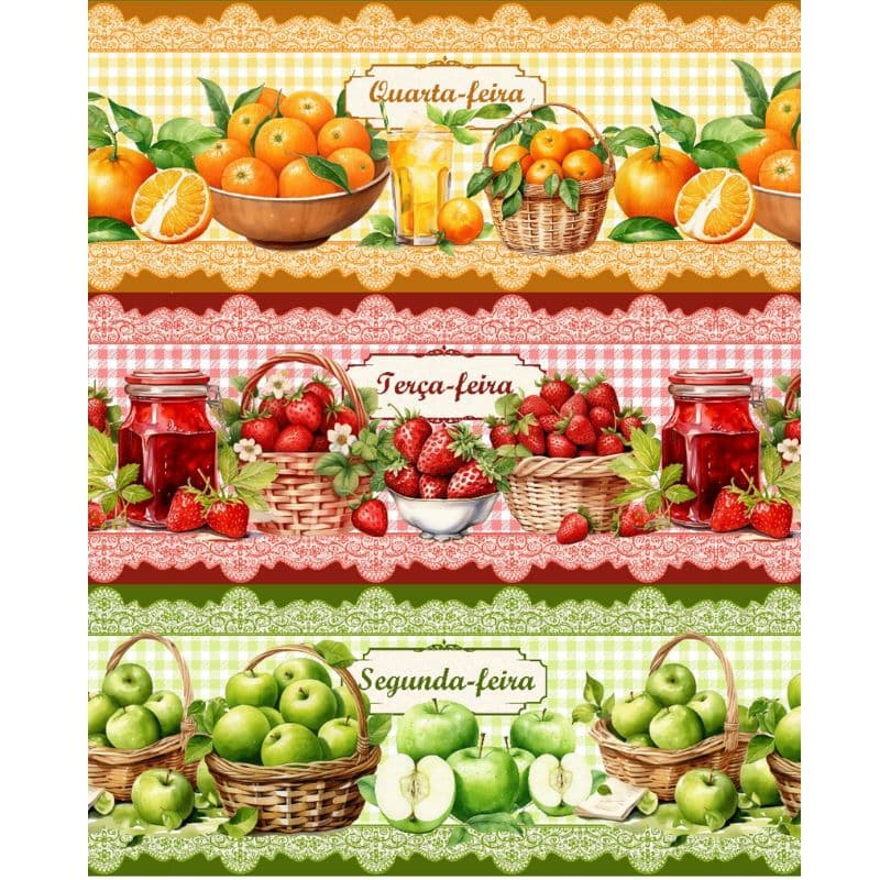 BARRADO DIGITAL SEMANINHA FRUTAS 0,52x1,50m