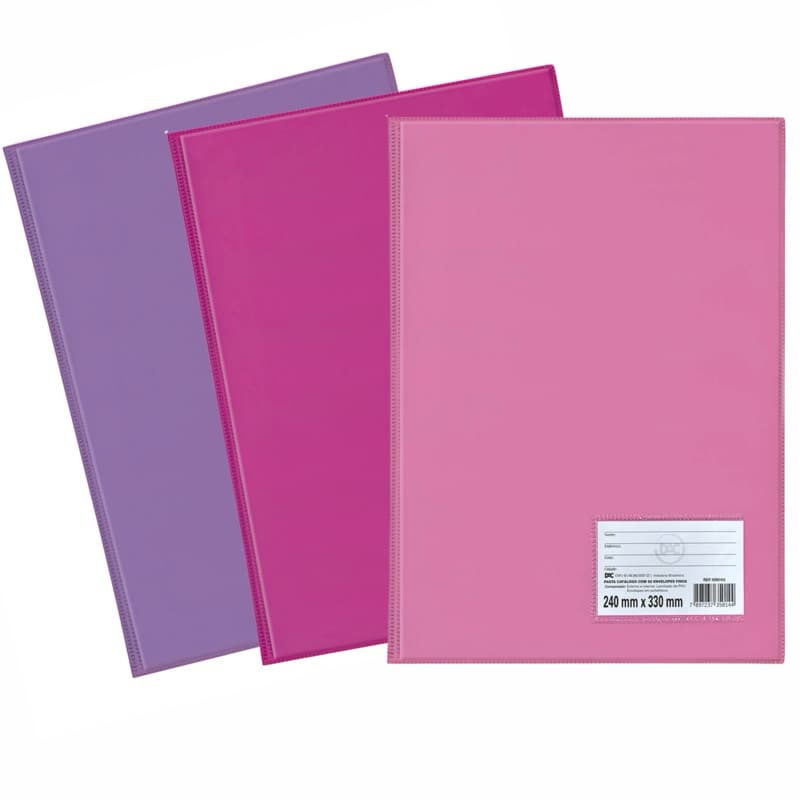Pasta Catálogo Ofício Rosa | Pink | Lilás (50 Envelopes) - DAC