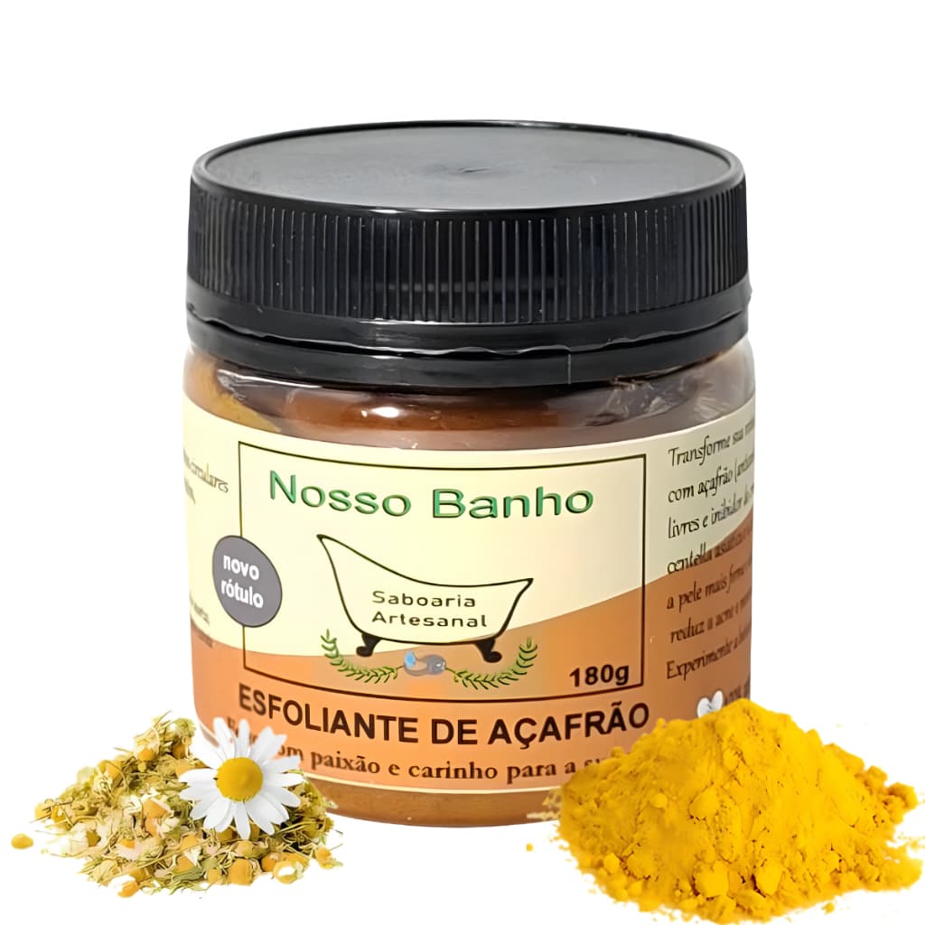 Esfoliante Clareador Açafrão Corpo e Rosto Trata Foliculite