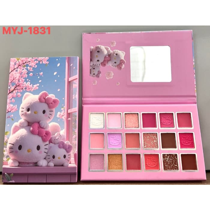 Kit Maquiagem Infantil Hello Kitty Paleta de Sombras Divertido