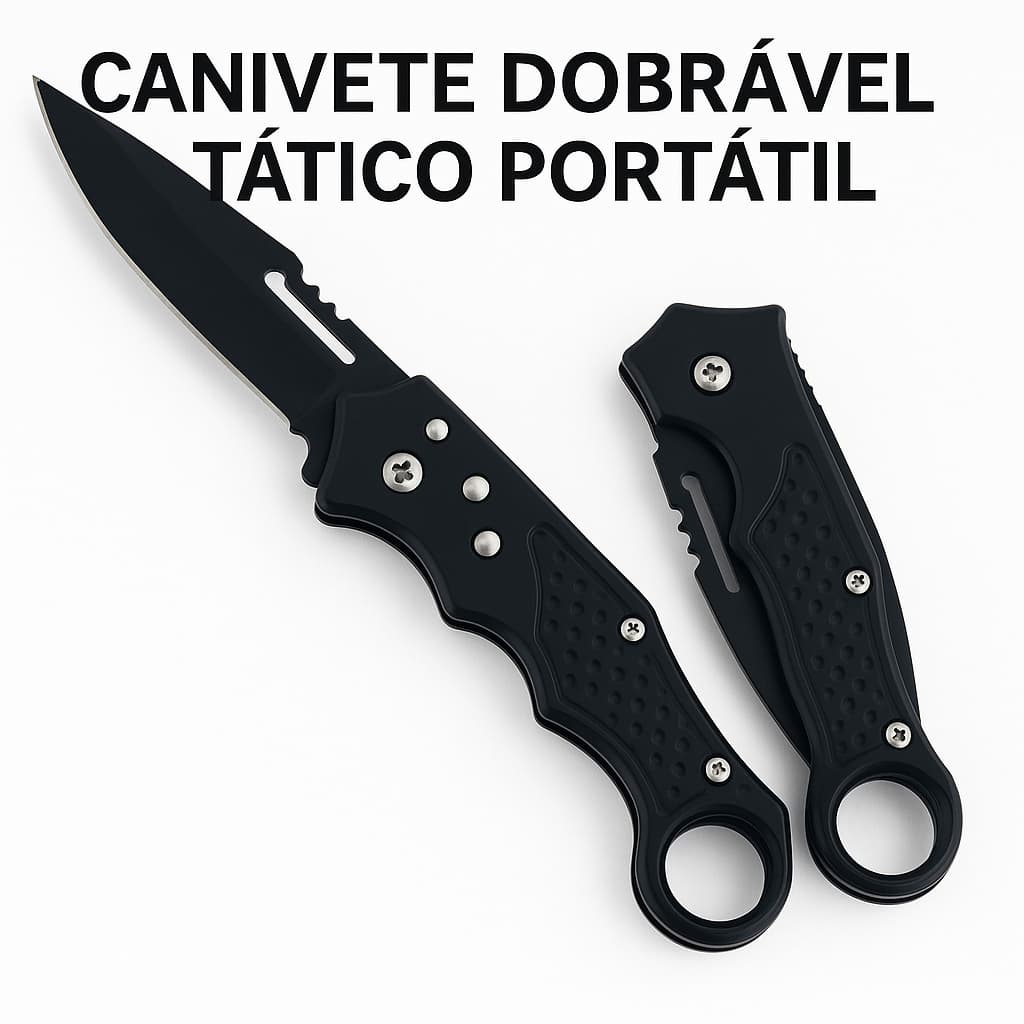 Canivete Tático Automático Saque Rápido Aço Faca Retrátil Camping Pesca
