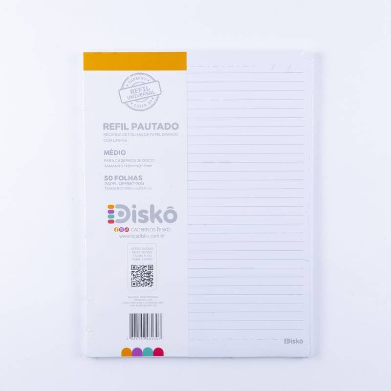 REFIL DISKÔ 50 FOLHAS PAUTADAS M OFFSET 90G