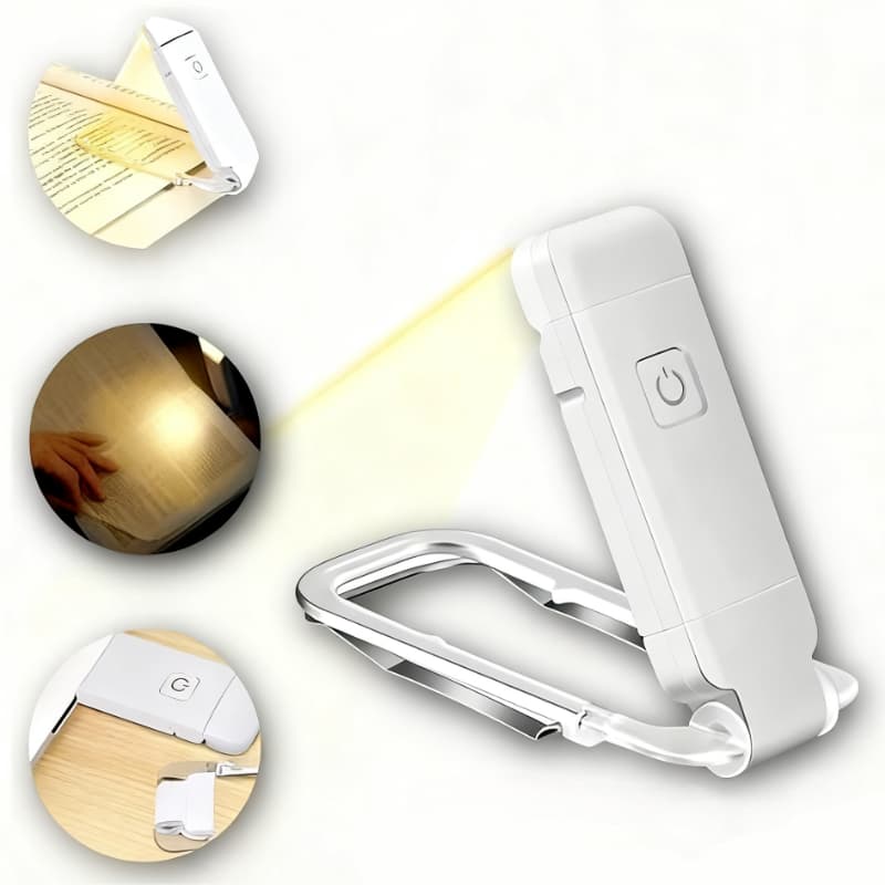 Luz De Leitura Para Livro Clip Recarregável Via Usb Portátil