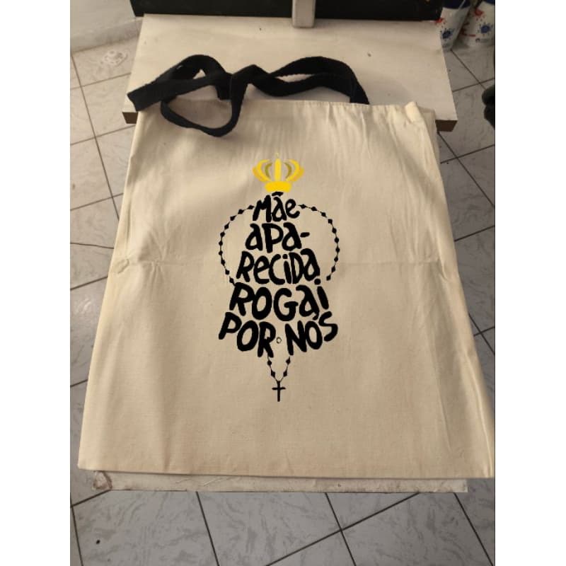 Aparecida ecobag, nossa senhora ecobag, 100% algodão, tamanho 35/40