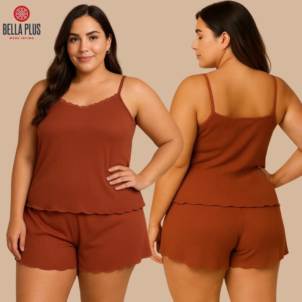 Babydoll Plus Size Pijama Conforto Renda Noite Dormir