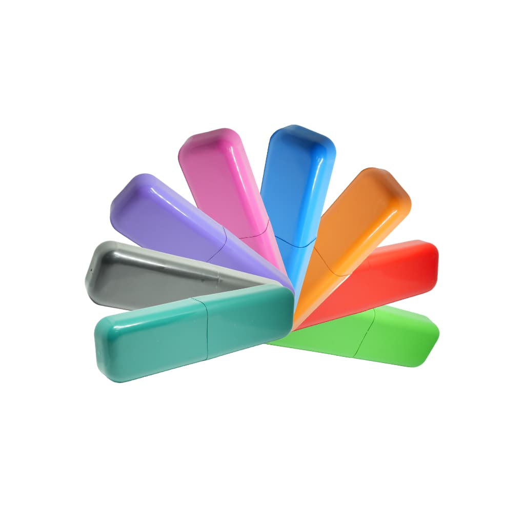 Kit com 20 Estojos Porta Escova e Pasta de Dente para Viagem – Plástico Resistente – Cores Sortidas