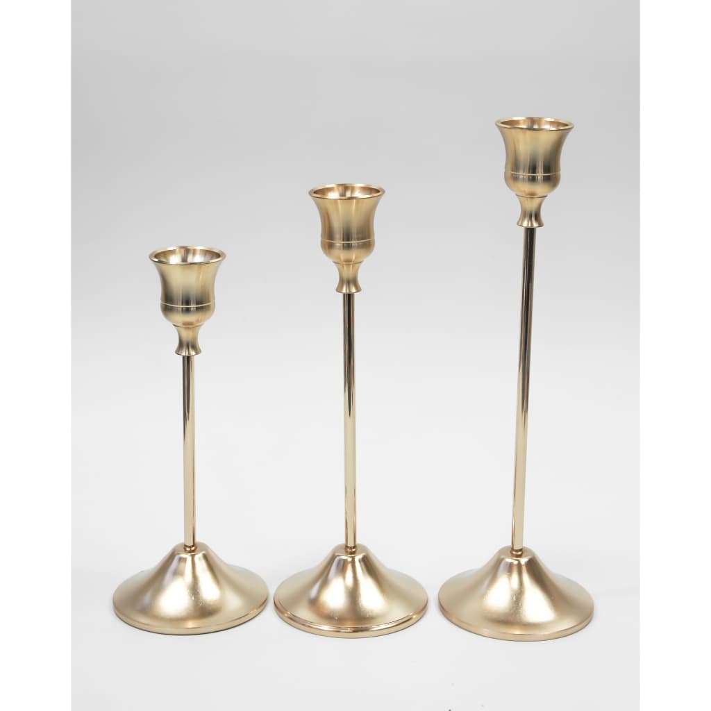 Kit 3 Castiçal Suporte de Velas Metal, Decoração sala, quarto, Casamento, altar, presente, Halloween