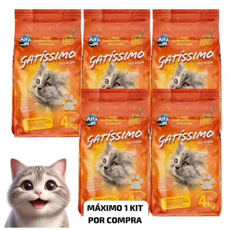 Kit De Areias Para Gatos com 5un 20kg E De 12kg Envio Imediato