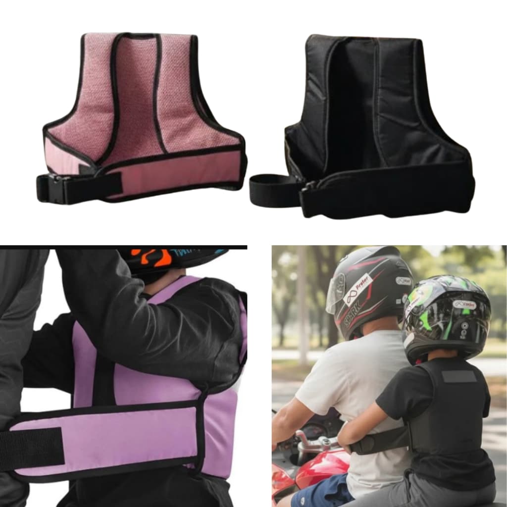 Cinto Colete De Proteção Segurança Infantil Garupa Criança Moto Antiqueda Ajustável