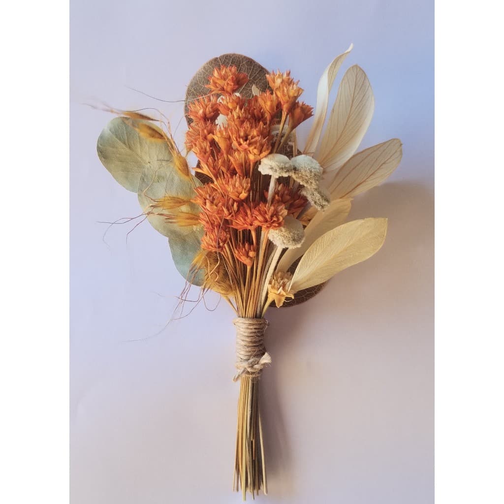Mini buquê 1 espeta nariz laranja arranjo flores secas desidratada lembrancinha enfeite bolo  lavabo