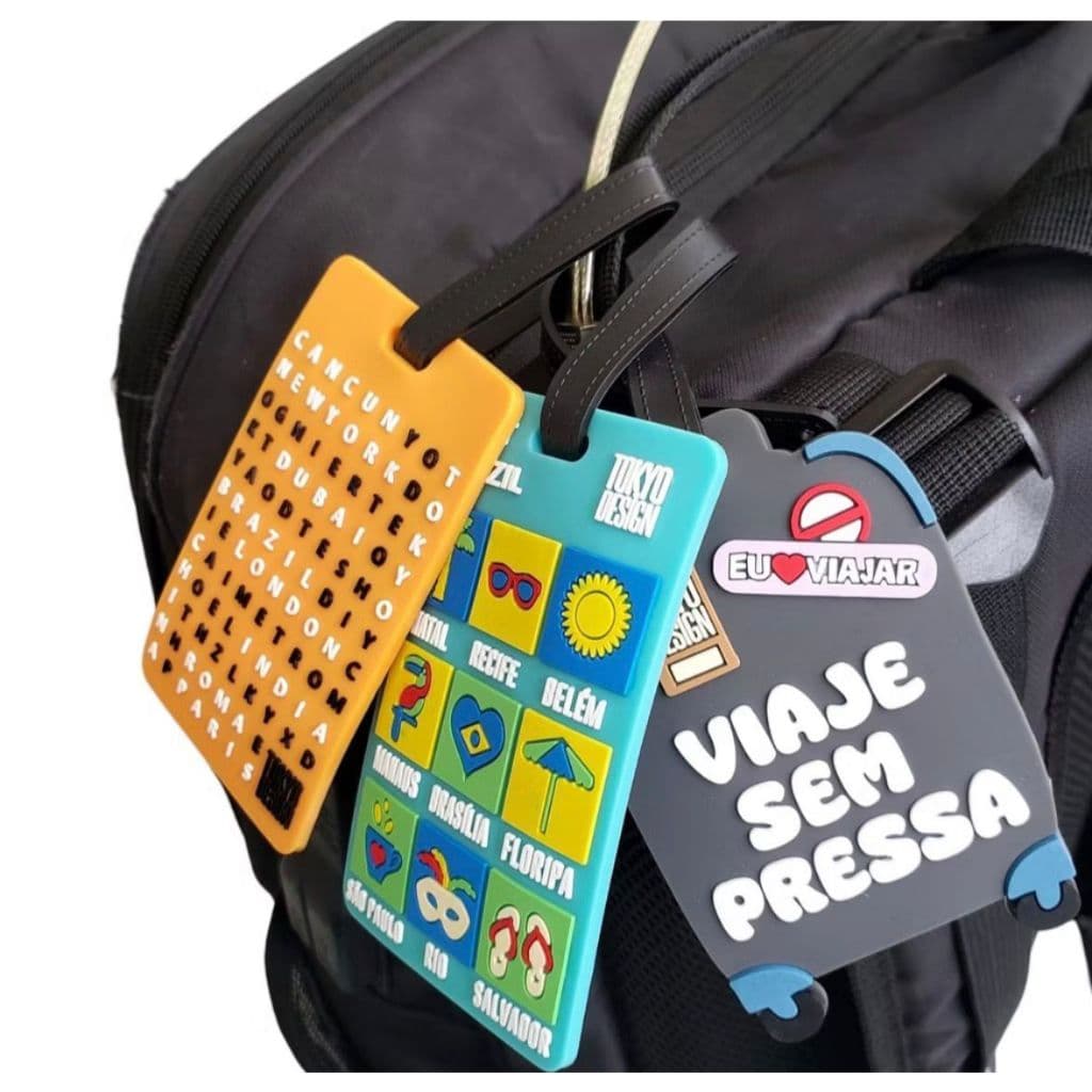 Etiqueta identificadora para malas e mochila | KIT Etiqueta e Rastreador Para IOS de bagagem