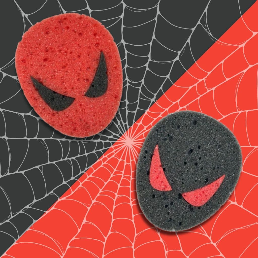 Esponja de Banho Infantil de Super Herói - Homem Aranha!